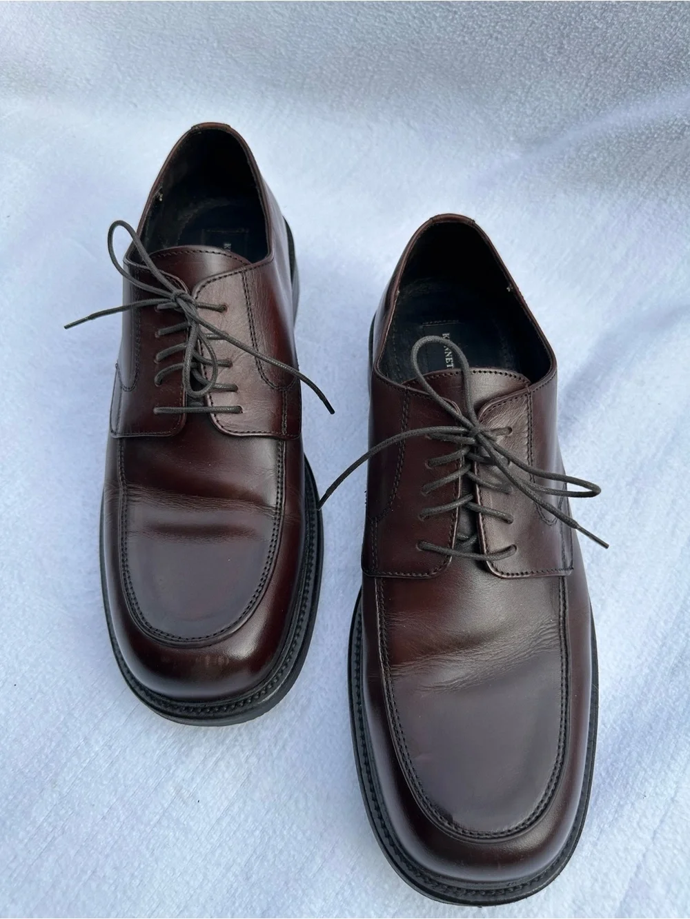 Like New Kenneth Cole Made in Italy Men’s  Leather Shoes Dark Brown Size 10